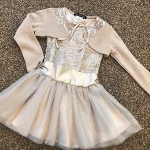 Size 5 Biscotti girls gold dress!